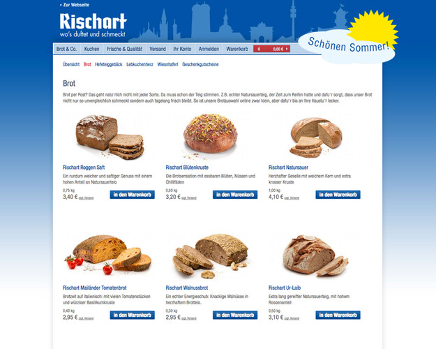Onlineshop Rischart’s Backhaus