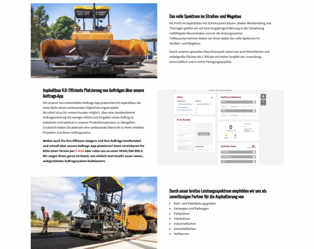 Website AS Asphaltbau