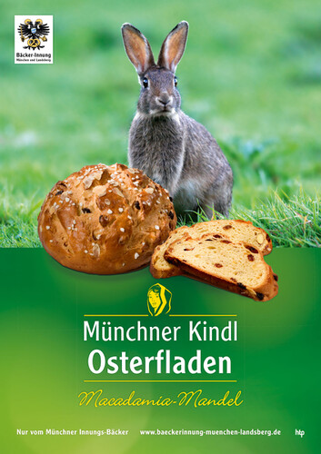 Osterkampagne Bäckerinnung München, Osterfladen-Plakat