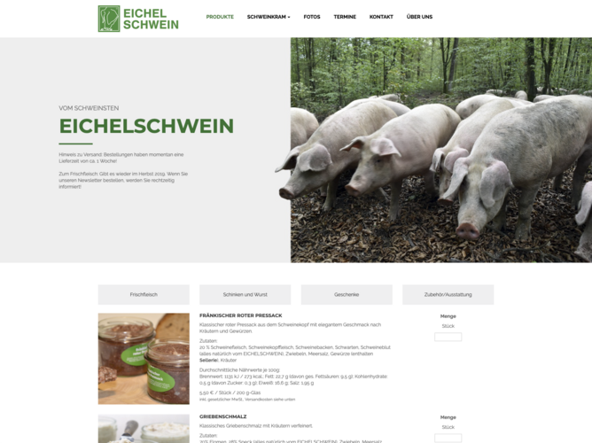 Onlineshop Eichelschwein