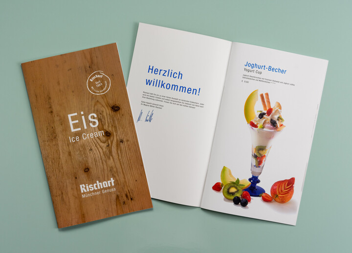 Eiskarte für Rischart Cafés