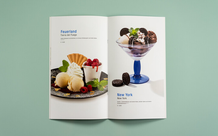 Eiskarte für Rischart Cafés