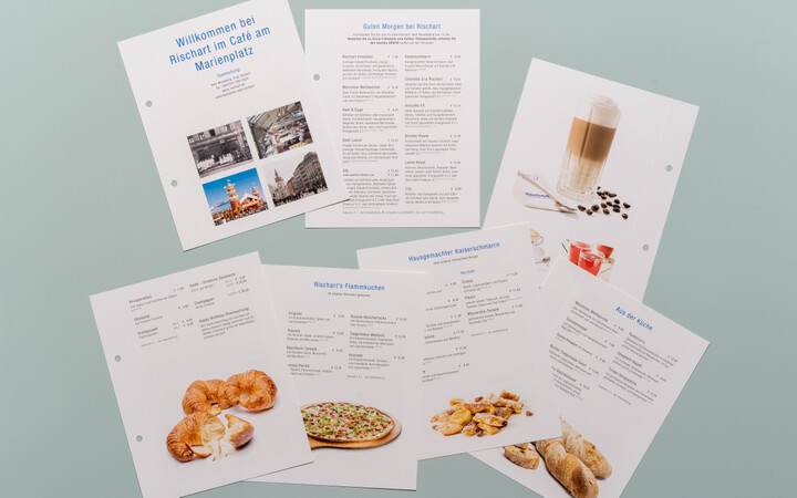 Speisekarte für Rischart Cafés