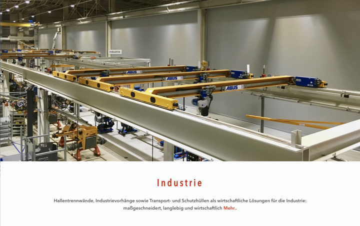 Website Stegmeier, textile solutions