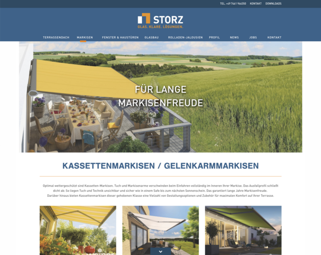 Website Storz, Markisen