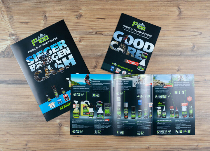 Salesfolder für F100 Fahrradpflege